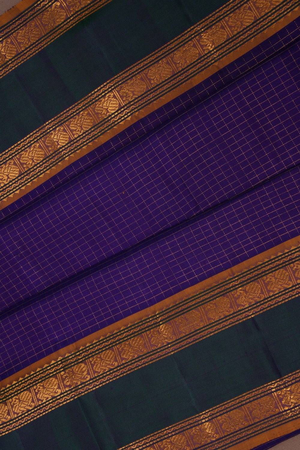 Image of Purple Kattam Arani Silk Saree